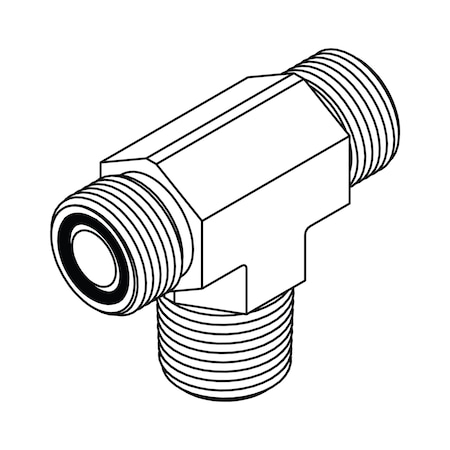 Hydraulic Fitting-Steel12MORFS-12MORFS-12MP TEE